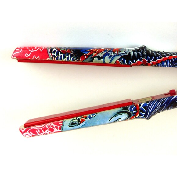 HerStyler Mini Tattoo Flat Iron Red Ceramic Hair Straightener Dual Voltage Y2K - Picture 6 of 13